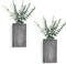 2 Pack Wood Wall Planter Vase with Artificial Eucalyptus Farmhouse Hanging Decor